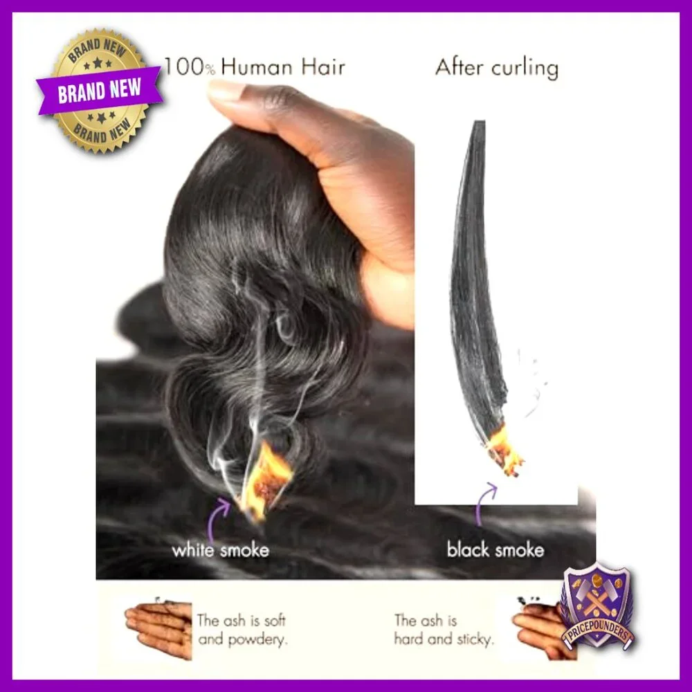 Virgin Brazilian Hair Extensions 18 20 22 Inch Body Wave 3 Pack - Picture 6 of 6
